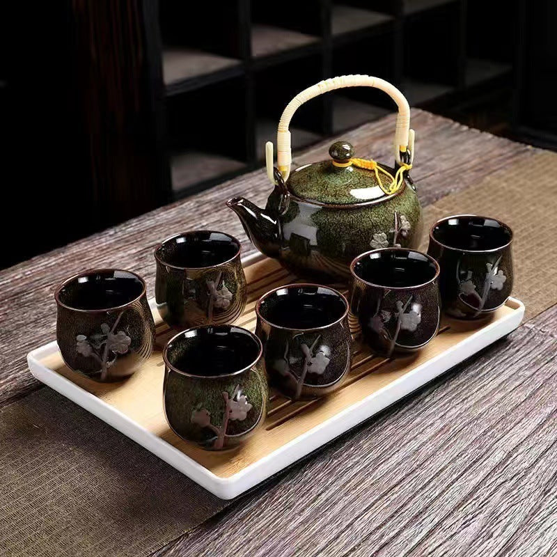 Simple Hand-painted Gold Large Teapot Ceramic