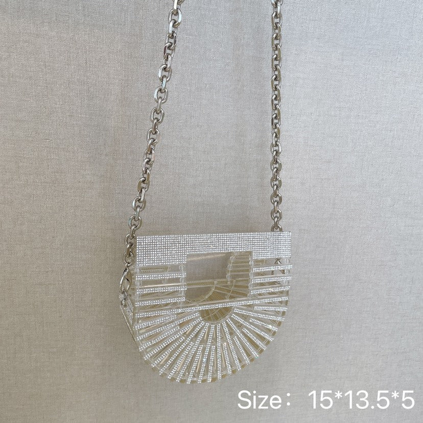 Rhinestone Rhinestone Acrylic Chain Vegetable Basket Crossbody Bag - The Number 1 Things
