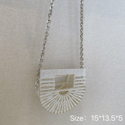 Rhinestone Rhinestone Acrylic Chain Vegetable Basket Crossbody Bag - The Number 1 Things