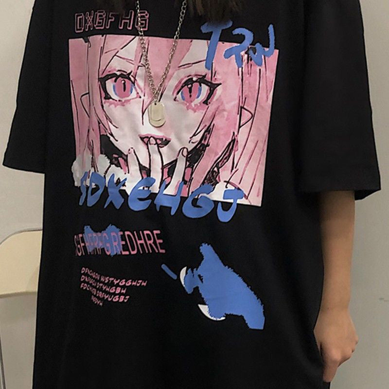 Loose Grunge Steampunk Gothic T-Shirt Women's Harajuku Clothes - The Number 1 Things