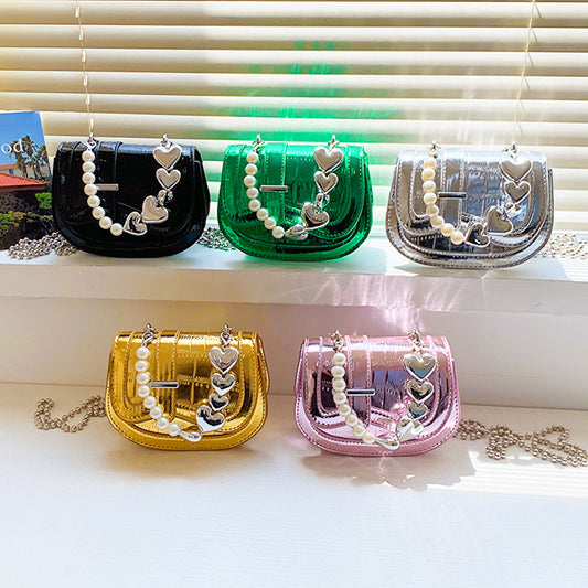 New Laser Pearl Tote Saddle Girl Mini - The Number 1 Things
