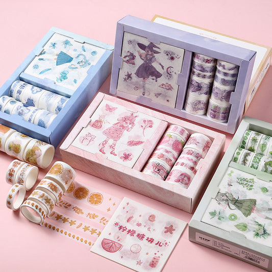 Japanese Paper Gift Box Set Student Sticker Tape Combination Cute Girl Heart Exquisite Stationery Set - The Number 1 Things