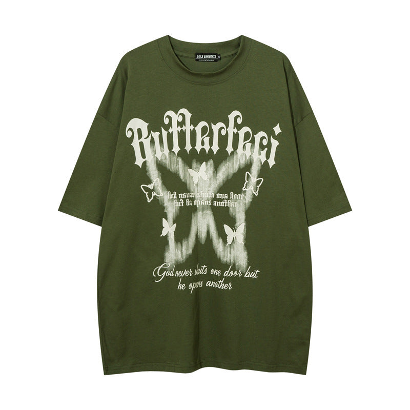 American High Street Butterfly Printed T-shirt For Men And Women - The Number 1 Things