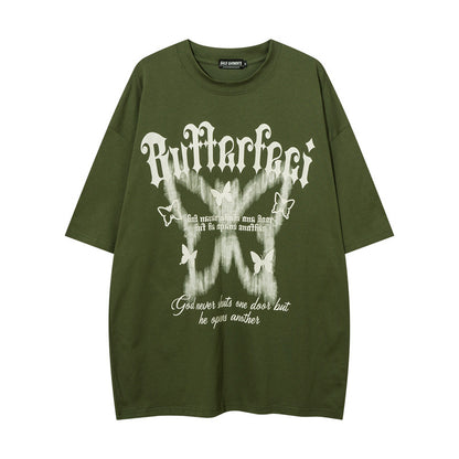 American High Street Butterfly Printed T-shirt For Men And Women - The Number 1 Things