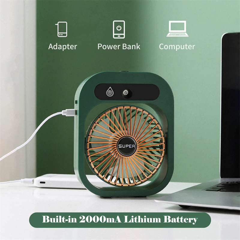 Air Conditioning Fan Desk Misting Fan Air Cooler Cooling USB Rechargeable Humidifier Portable Spray Fan With 3 Wind Speeds Mist Fan For Home - The Number 1 Things