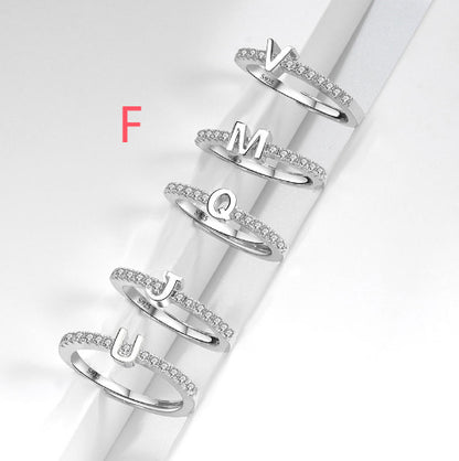 S925 Sterling Silver New Style Micro-inlaid Letters Ring - The Number 1 Things