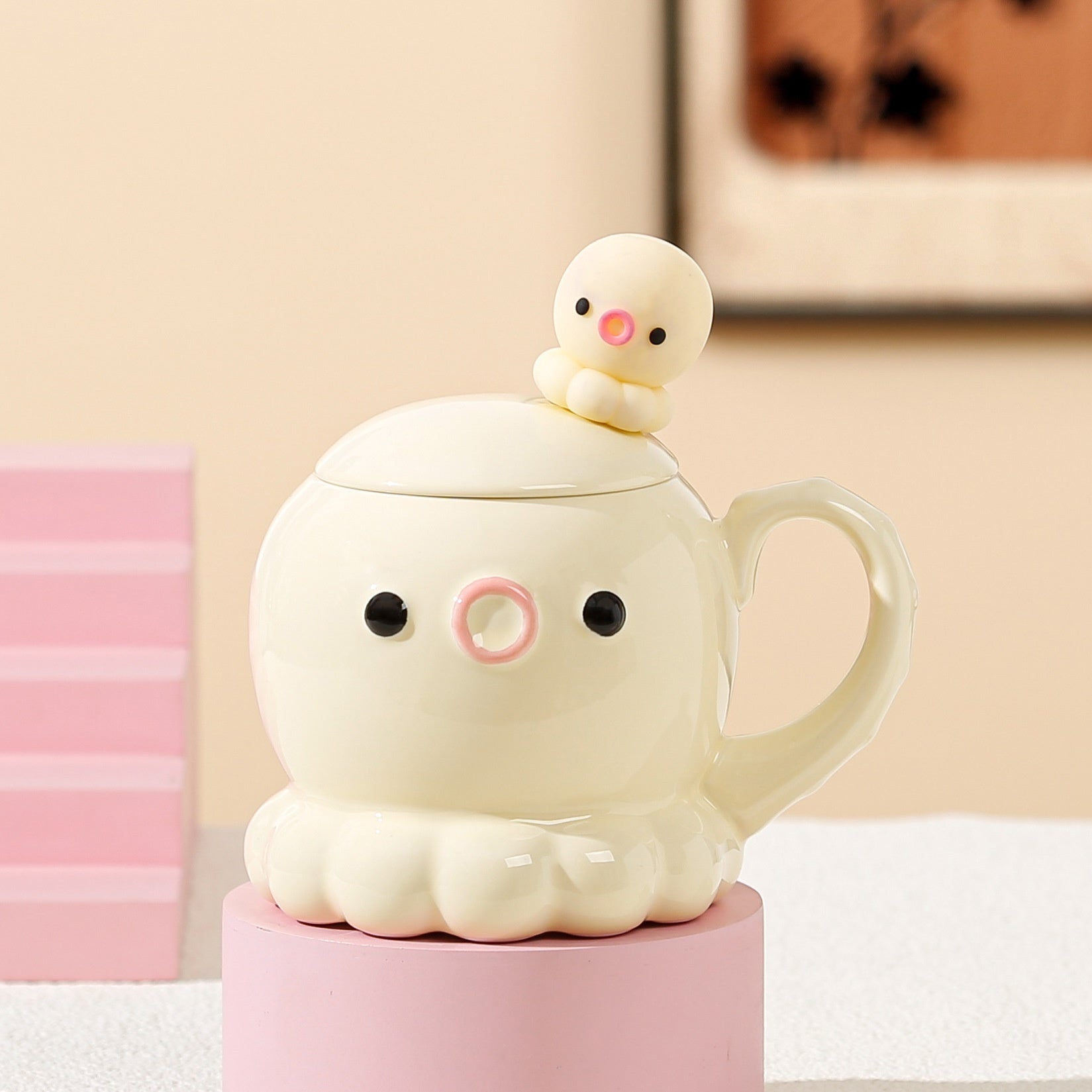 Adorkable Jellyfish Mug Ceramic Cup Children's Birthday Gift Coffee Cup With Cover Spoon Kitchen Gadgets - The Number 1 Things