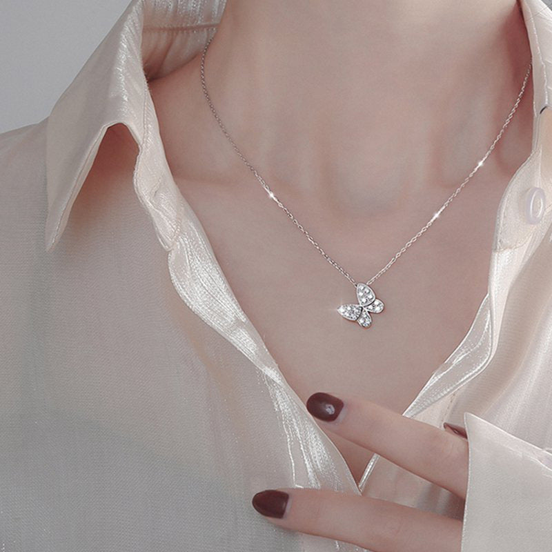 S925 Sterling Silver Butterfly Pendant Necklace - The Number 1 Things