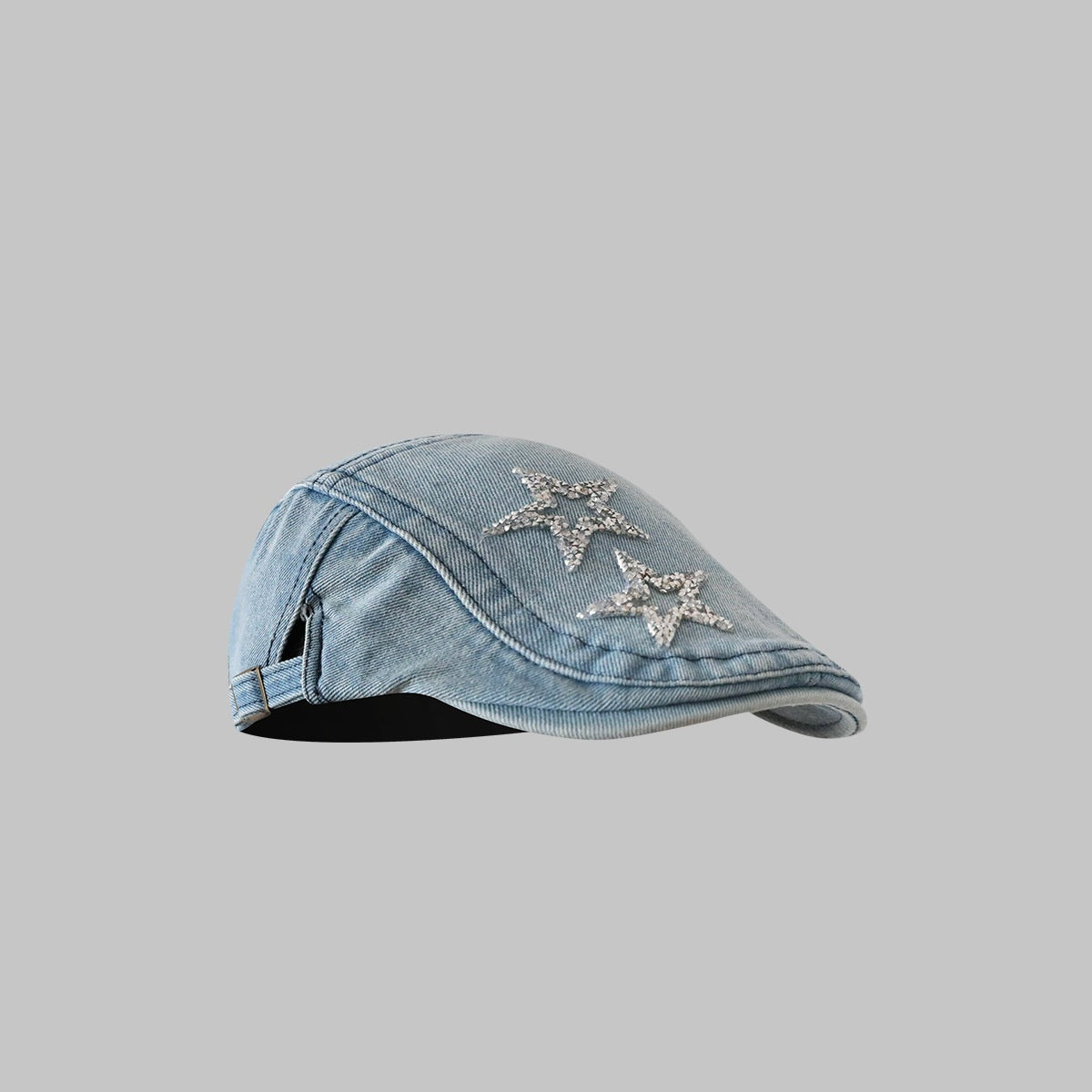 Denim Blue XINGX Women's Retro Washed Peaked Cap