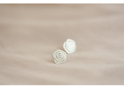 S925 Sterling Silver Spiral Flower Sterling Silver Stud Earrings - The Number 1 Things