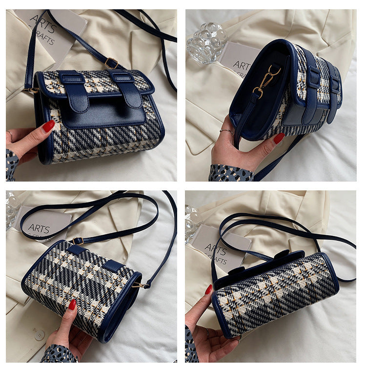 Women's Fashion Plaid Messenger Bag Casual One Shoulder - The Number 1 Things
