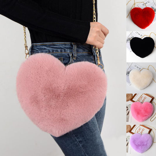 Love Bags For Women Plush Chain Shoulder Bags Valentine's Day Party Bag - The Number 1 Things