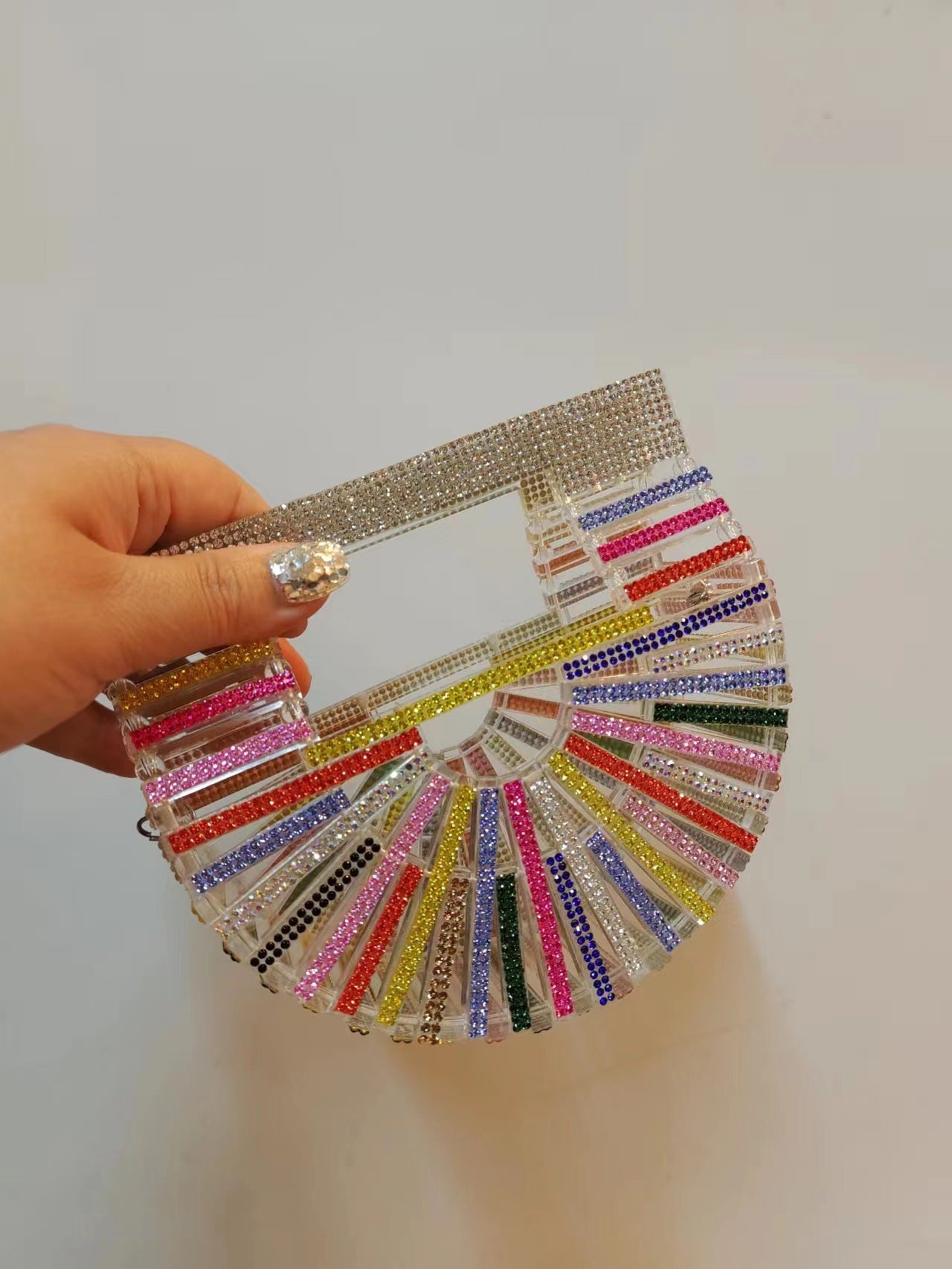 Rhinestone Rhinestone Acrylic Chain Vegetable Basket Crossbody Bag - The Number 1 Things