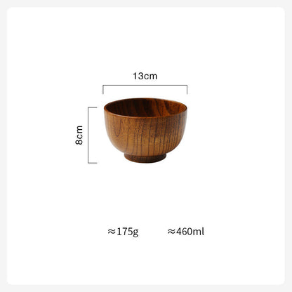 Wooden Bowl Japanese Style Wood Rice Soup Bowl Salad Bowl Food Container Large Small Bowl for Kids Tableware Wooden Utensils - The Number 1 Things