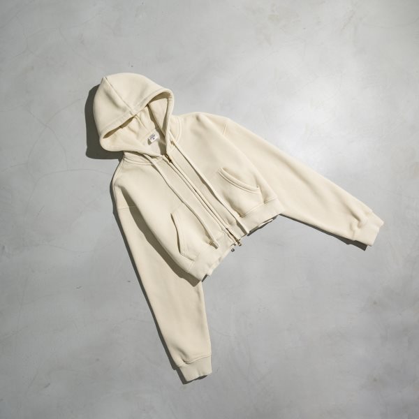 Retro Washed Color Contrast Short Hooded Zip Cardigan Sweater - The Number 1 Things