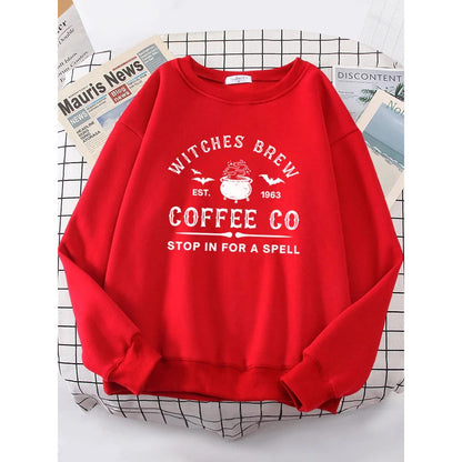 Witches Make Coffee Straight Letter Hoodie Letter Print - The Number 1 Things
