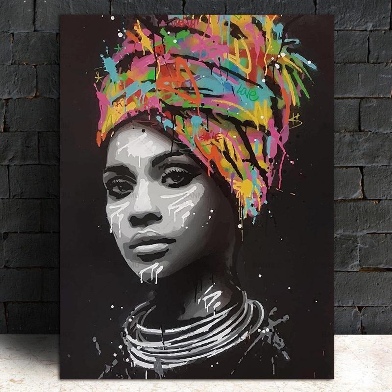 Turban African woman canvas painting - The Number 1 Things