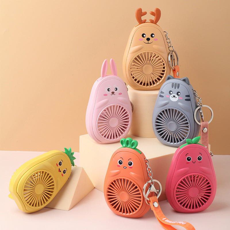 Cartoon Keychain Cute Fruit USB Charging Mini Fan - The Number 1 Things