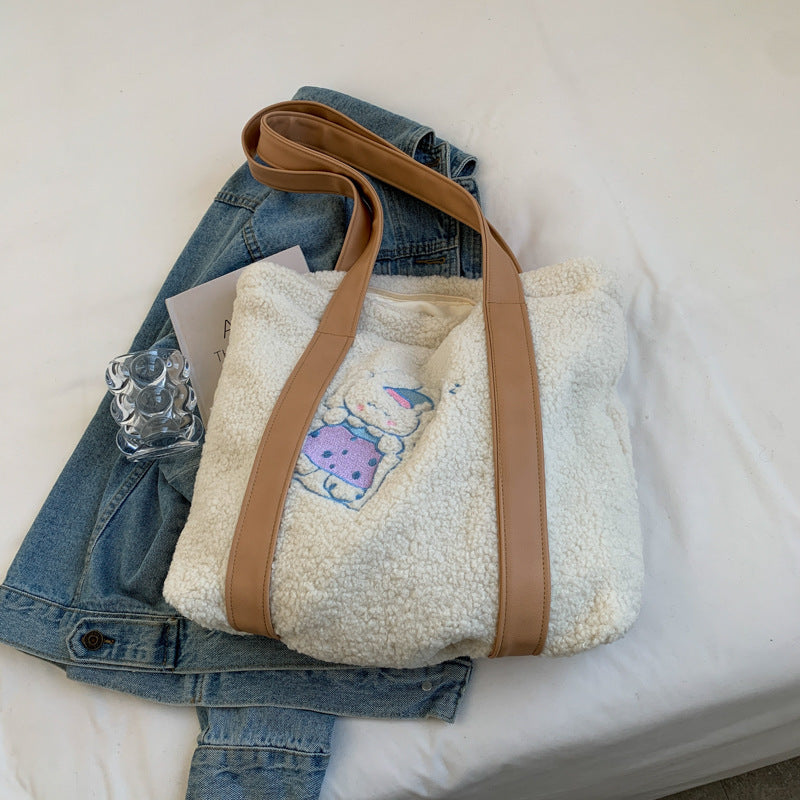 Trendy Large Capacity Fashion Shoulder Bag Tote Fur Bag - The Number 1 Things