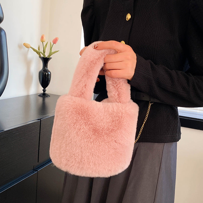 Plush Bag High-grade Thick Autumn And Winter Hand Bucket Bag - The Number 1 Things