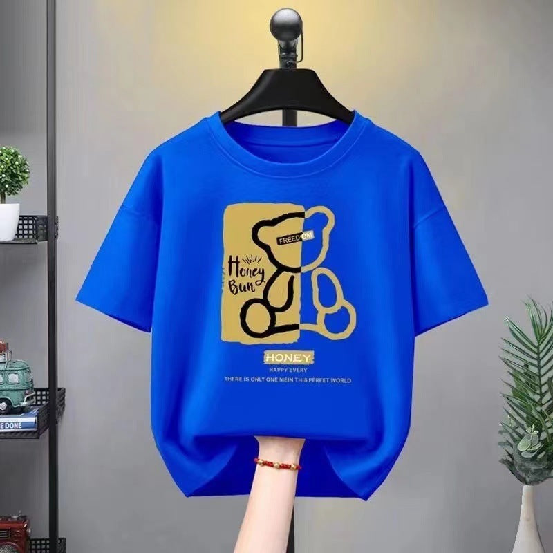 Bear Cotton Short Sleeve Loose Casual - The Number 1 Things