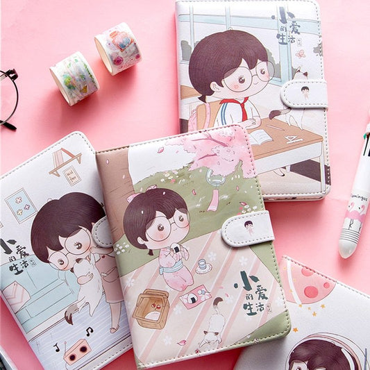 Fruit Print Notebook Planner Magnetic Buckle PU NoteBook Yearly Agenda Color Illustration Daily Plan Kawaii Stationery - The Number 1 Things