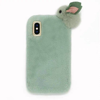 Fur iPhone Case Rabbit Fur iPhone Cover - The Number 1 Things