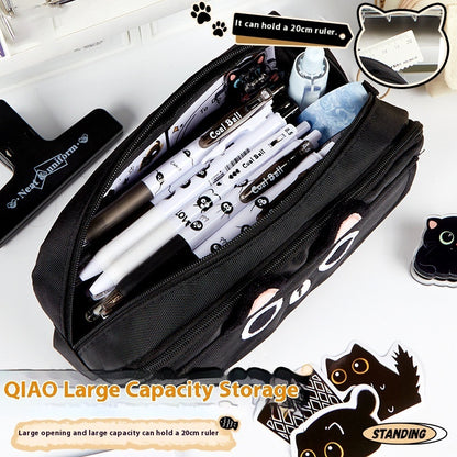 Fashion Cat Stereo Large Capacity Stationery Bag