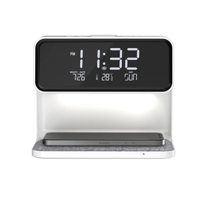 3 In 1 Bedside Lamp Wireless Charging LCD Screen Alarm Clock Wireless Phone Charger - The Number 1 Things