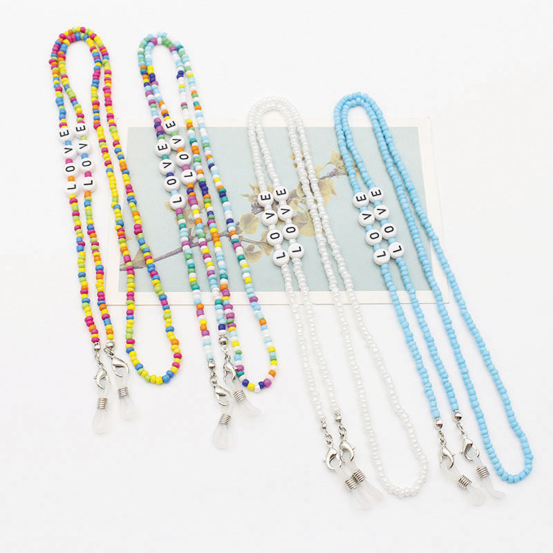 Eyeglasses Chain Letter Chain Color Mix Necklace - The Number 1 Things