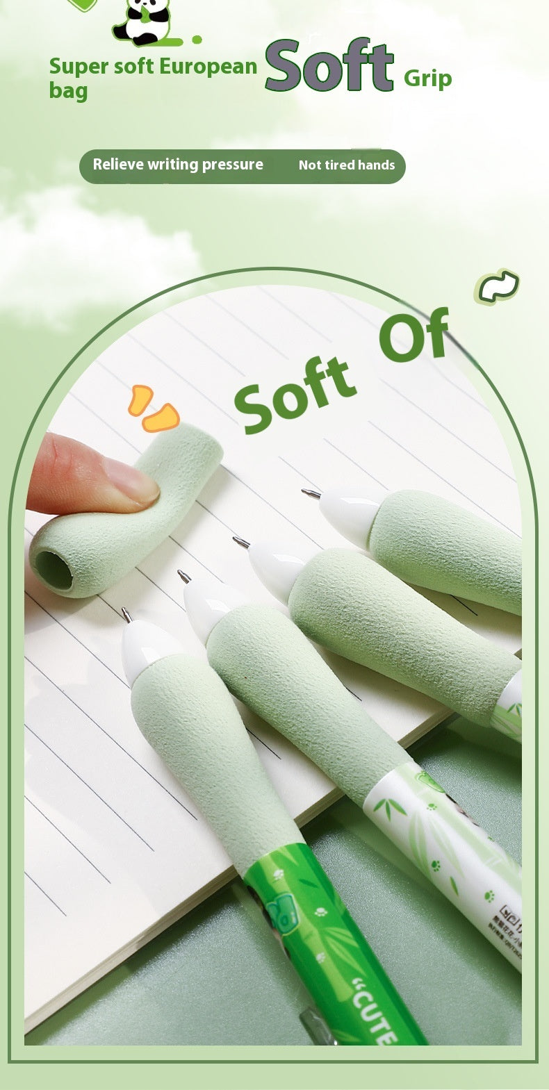Cute Panda Plastic Gel Pen