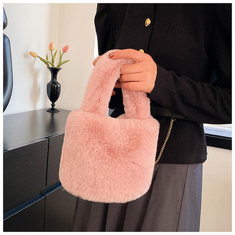 Plush Bag High-grade Thick Autumn And Winter Hand Bucket Bag - The Number 1 Things