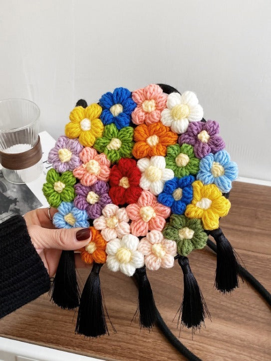 Ethnic Fluffy Bag For Women, 2025 New Fashion Trend, Floral Small Round Bag, Stylish And Versatile, Can Be Worn On One Shoulder Or Cross-body - The Number 1 Things