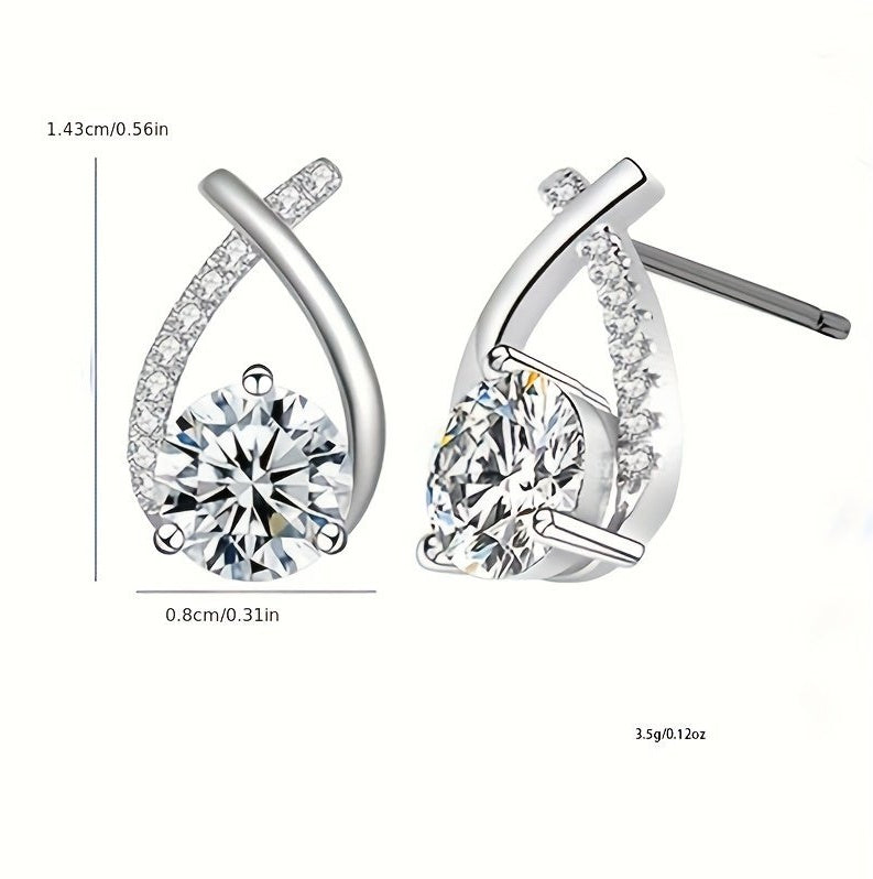 S925 Sterling Silver Minimalist Earrings For Women - The Number 1 Things