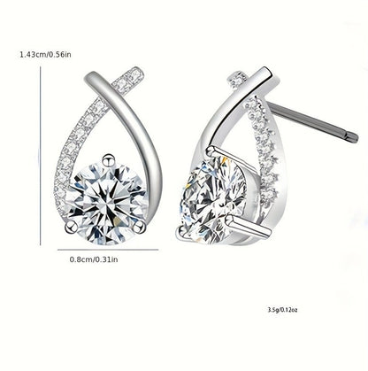 S925 Sterling Silver Minimalist Earrings For Women - The Number 1 Things
