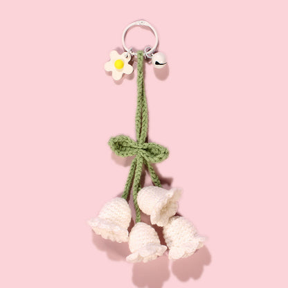 Hand-made Hook Braided Woolen Thread Lily Of The Valley Keychain - The Number 1 Things