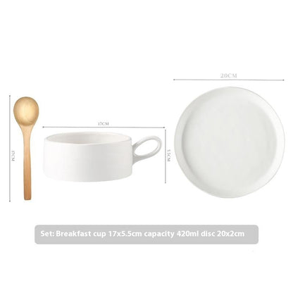 Morandi Ceramic Tableware Combination Breakfast Cup