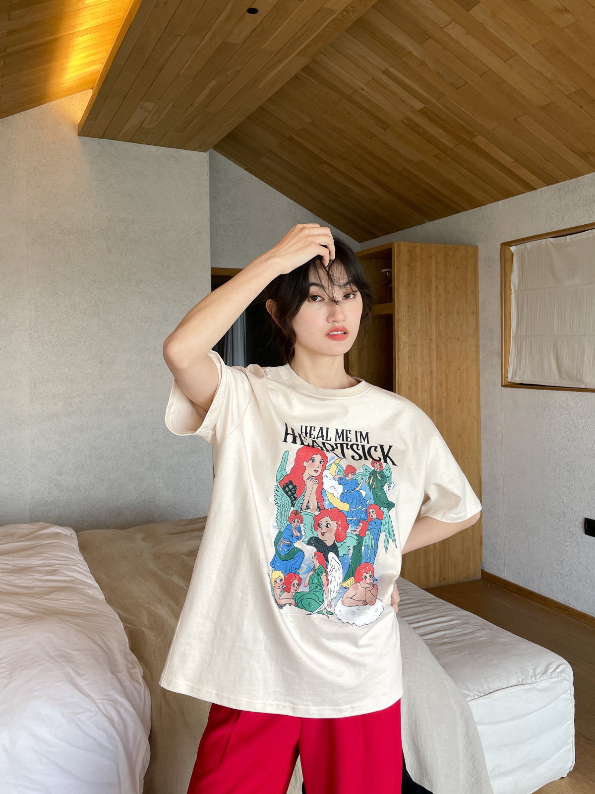 Women's New Loose And Slim Round Neck Printed Short Sleeve T-shirt - The Number 1 Things
