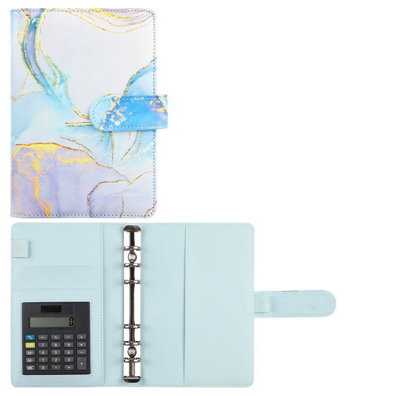 A6 Loose-leaf Binder Journal Book Notebook Leather PU 6 Hole Loose Spiral Calculator - The Number 1 Things