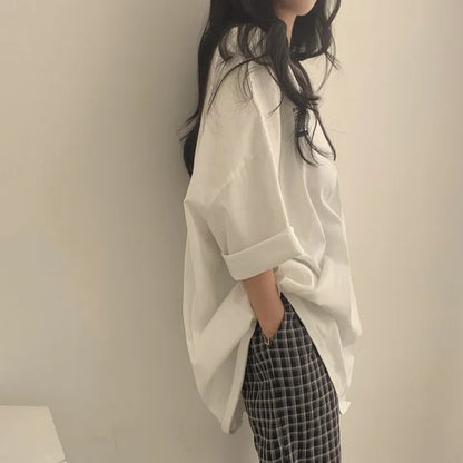 Loose Cotton Short Sleeve T-shirt Women's Mid-length - The Number 1 Things