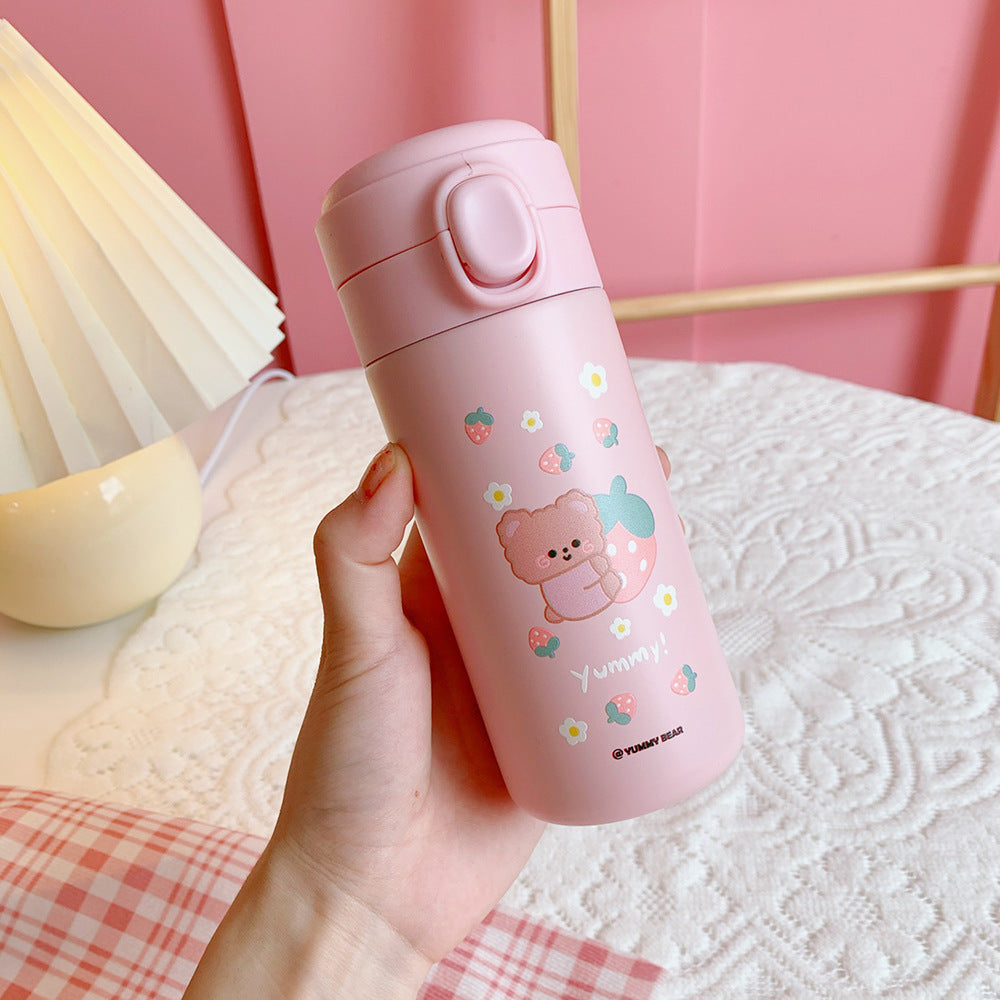 Portable bear thermos cup