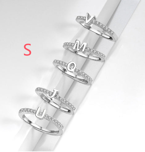 S925 Sterling Silver New Style Micro-inlaid Letters Ring - The Number 1 Things