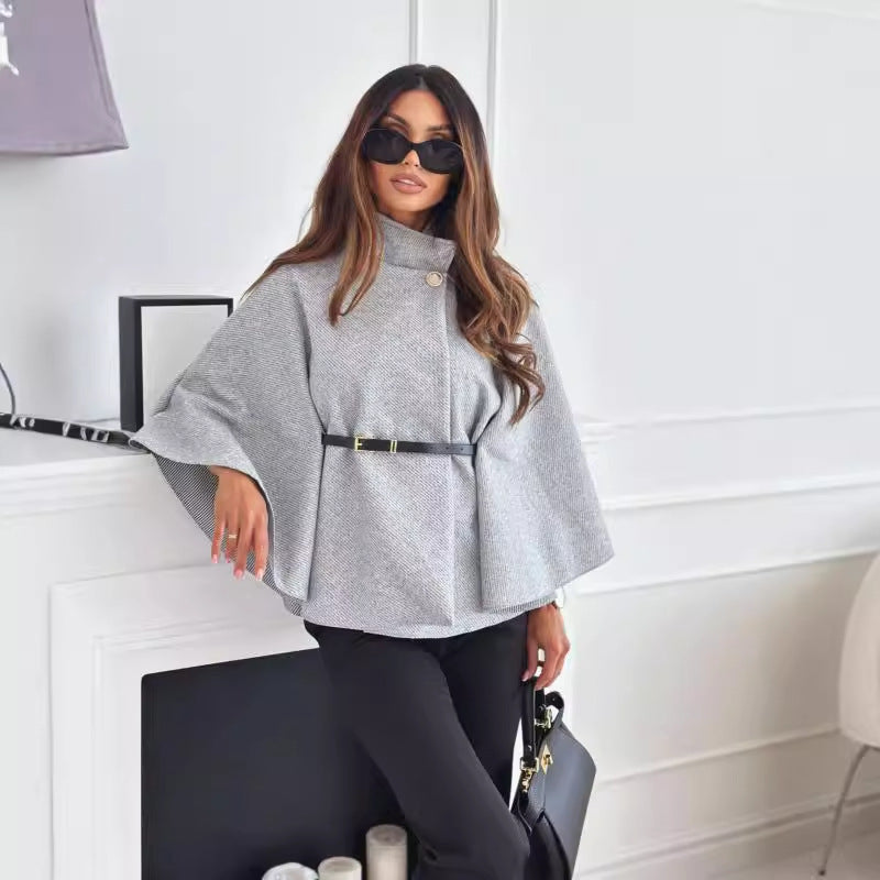 Batwing Sleeves Cloak Top With Belt Fashion Wears For Women - The Number 1 Things
