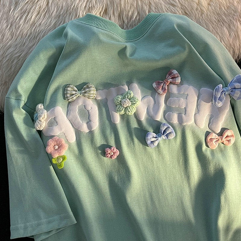 Japanese Lovely Sweet Sister Milk Flower Foaming Short Sleeve - The Number 1 Things