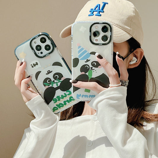 Cute Cartoon Mobile Phone Case Gnawing Bamboo Panda