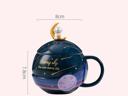Creative Household Cup Ceramic High-value Spoon With Lid - The Number 1 Things