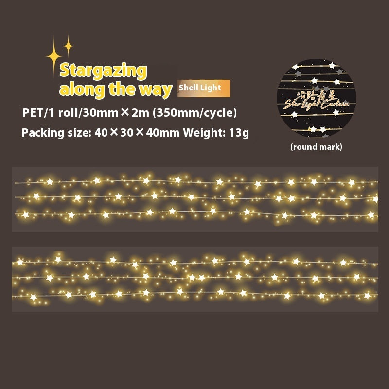 Beautiful Day Shell XINGX Light Curtain Series Hand Account Diy Decoration Material Stickers Tape - The Number 1 Things