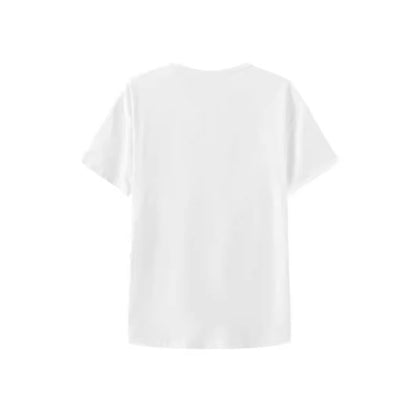 Letter Pattern Loose Casual Print Drop Shoulder Short Sleeve - The Number 1 Things