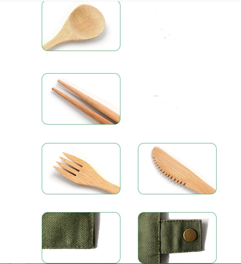 Bamboo Utensils Wooden Travel Cutlery Set Reusable Utensils With Pouch Camping Utensils Zero Waste Fork Spoon Knife Flatware Set - The Number 1 Things