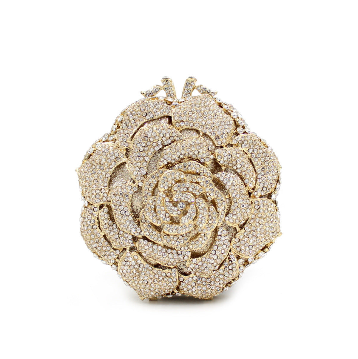 Women's Rose Rhinestone Bag Hollow Clutch - The Number 1 Things